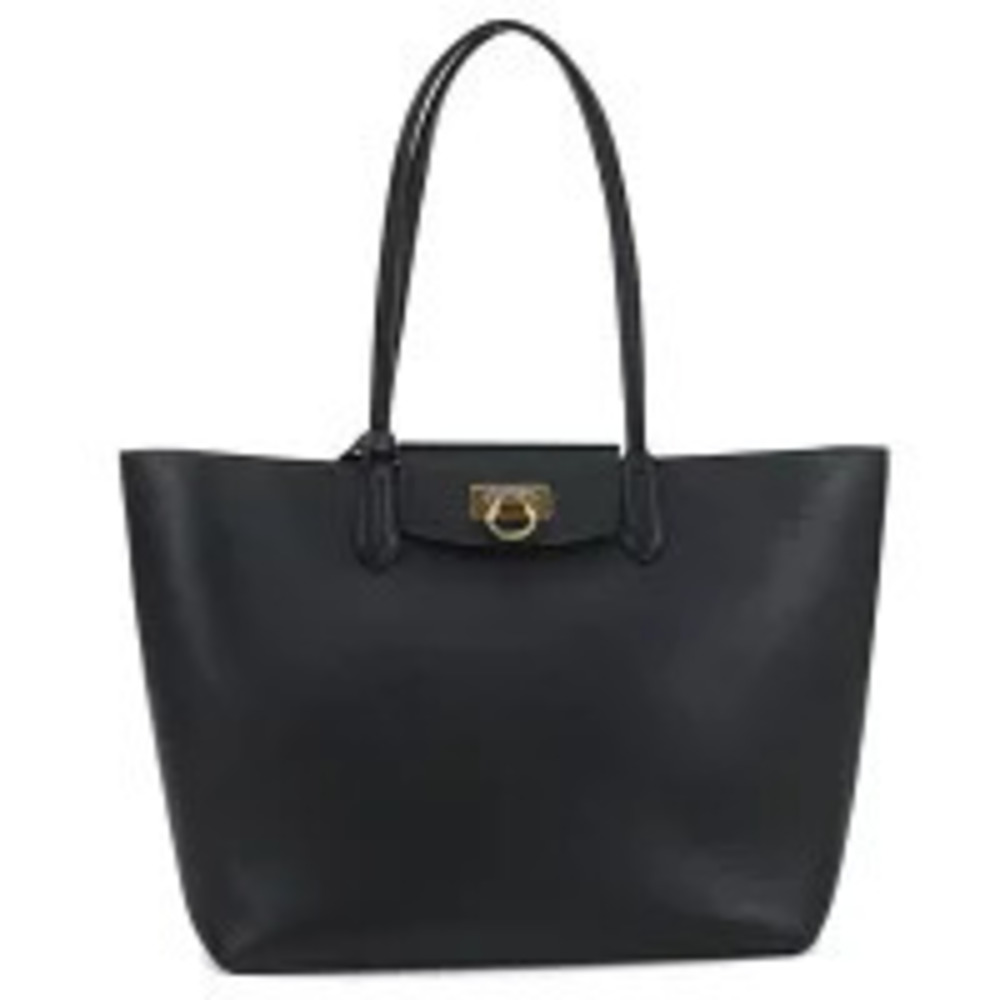 Salvatore Ferragamo Tote Bag Gancini Black Handbag
